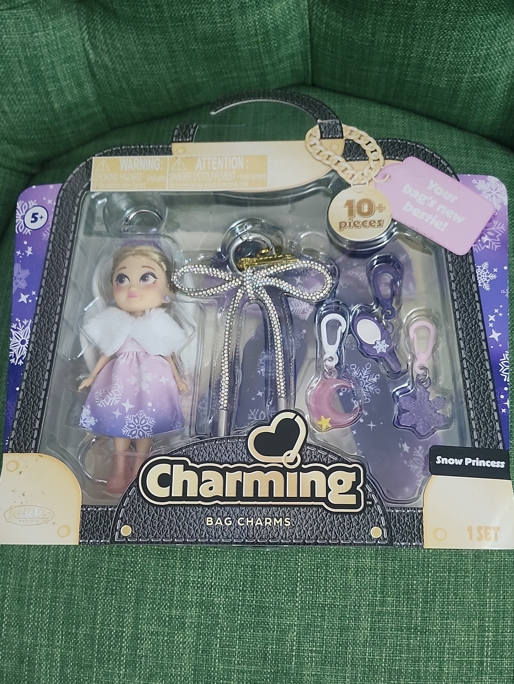 Charming Snow Princess Doll & Purple Bag Charms